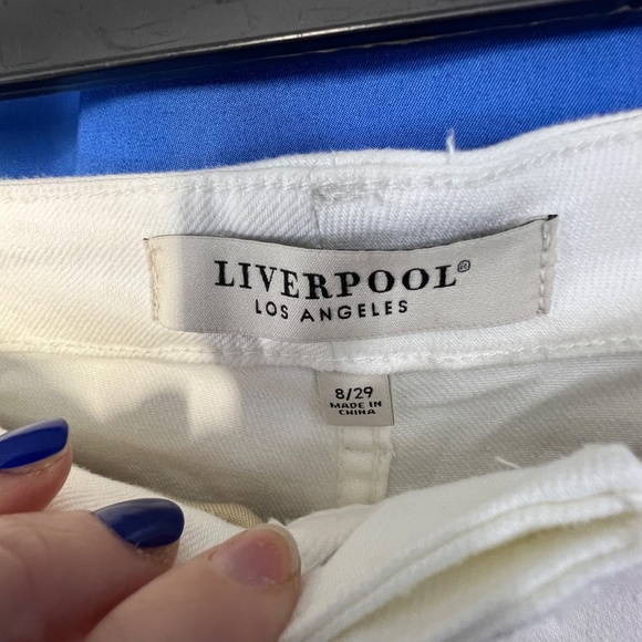 NWT |•LIVERPOOL•| ECO White Floral Cut Out Cropped Jeans Size 8/29 - Picture 6 of 10